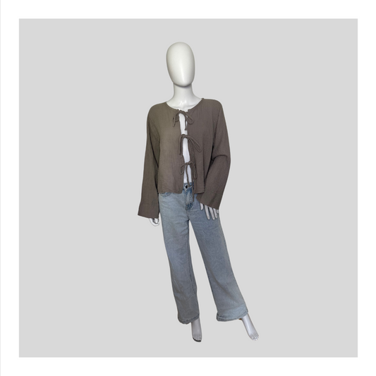 Musselin Bluse zum binden