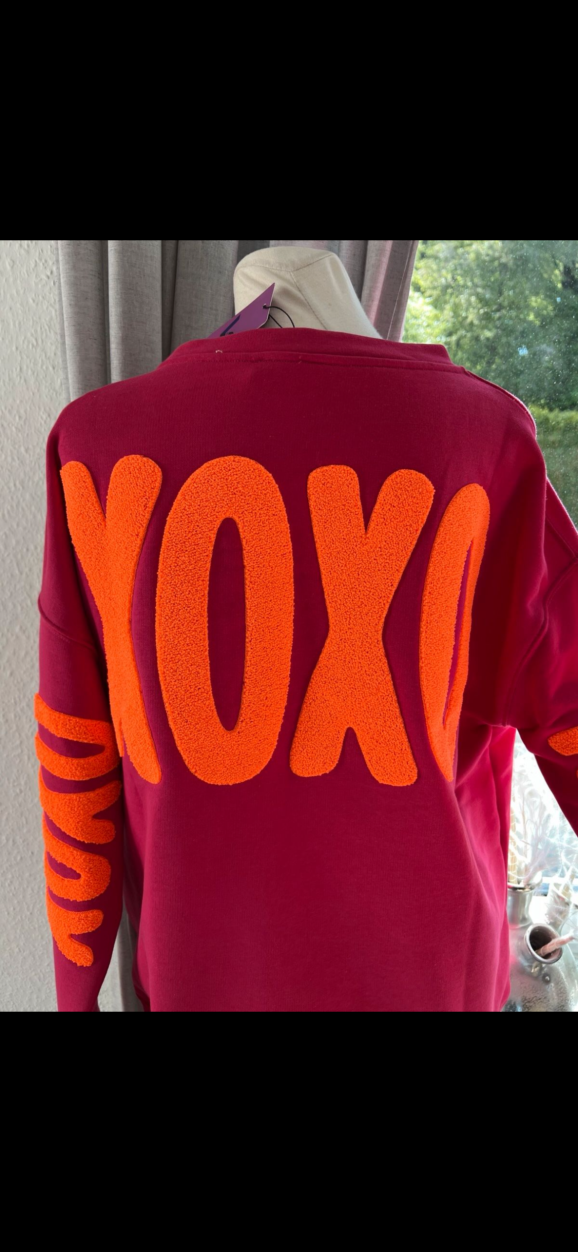 Xoxo Sweatshirt bordeauxrot