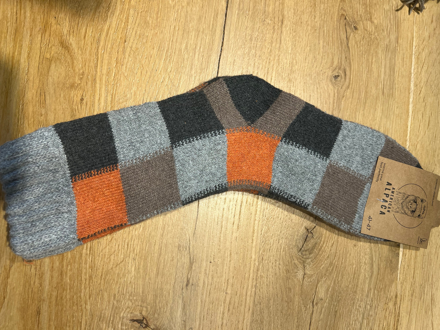 Alpaca Herren Socken Gr. 41-47 "Kariert Dick" ❌