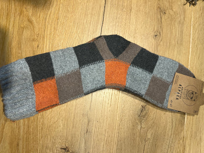 Alpaca Herren Socken Gr. 41-47 "Kariert Dick" ❌