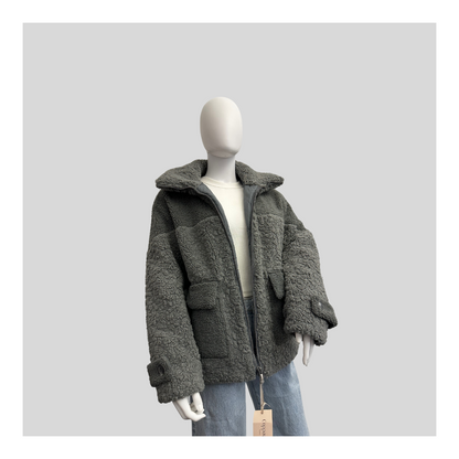 Graue Jacke “Teddy”