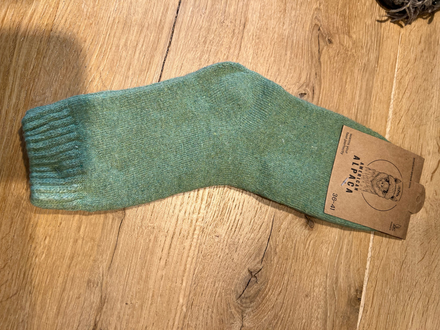 ✅Alpaca Socken Gr. 36-41 "Grün Creme"