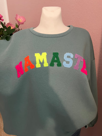 Namaste Sweatshirt bunt mint