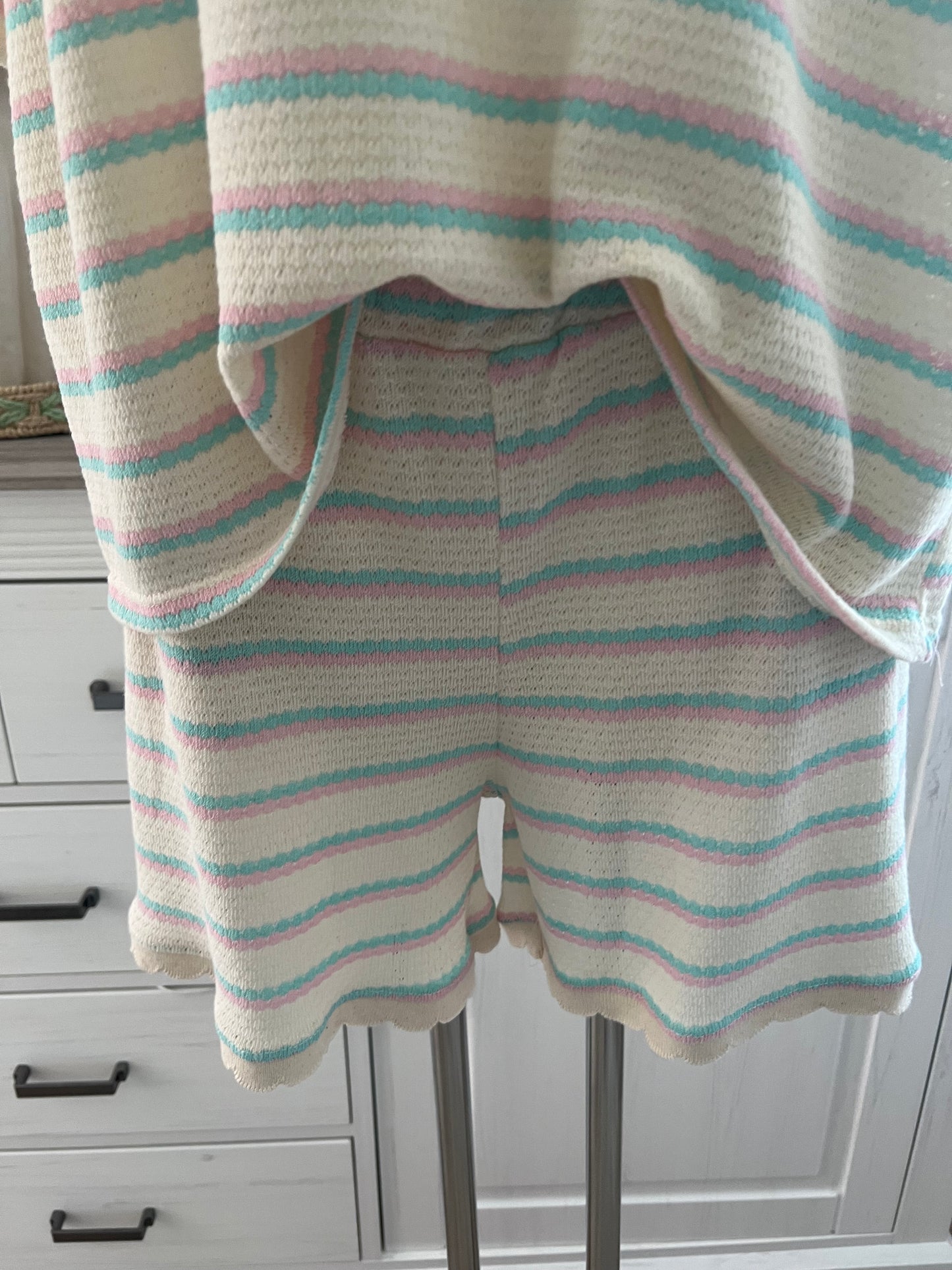 Strick Loungewear Set in pastellfarben