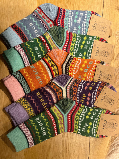 ✅ Alpaca Socken bunt Alpaca ….8232