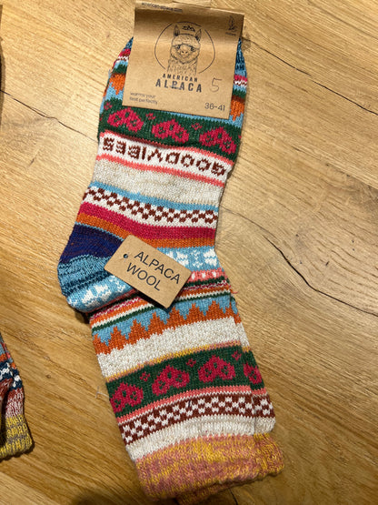 Alpaca Socken 🦙Good Vibes Brezel