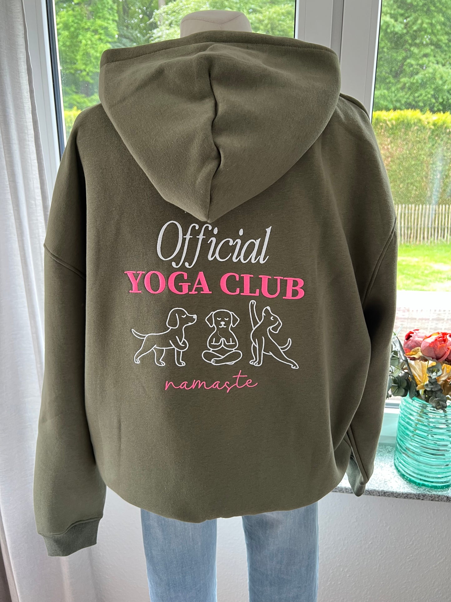 Hoodie  Yoga Zwillingsherz Khaki