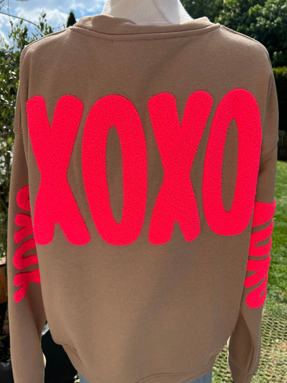 Xoxo Sweatshirt bordeauxrot