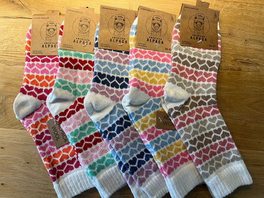 Alpaca Herz Socken Gr 36-41 JN26-8219 🦙