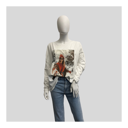 Langarmshirt "Weiß"