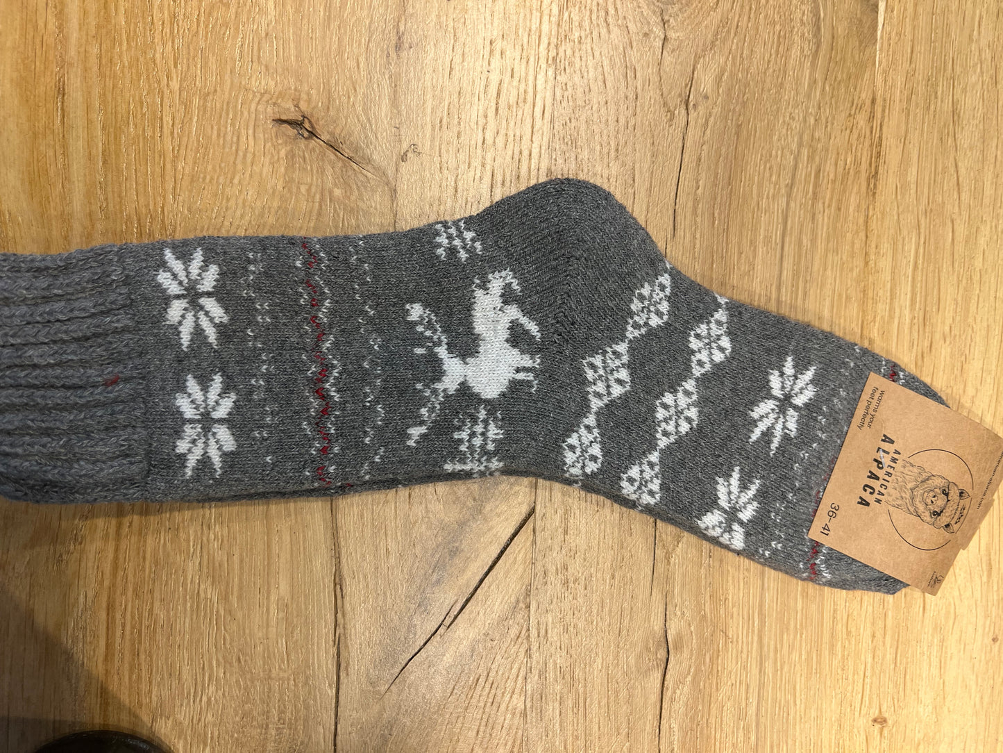 ✅Alpaca Socken Elch 36-41