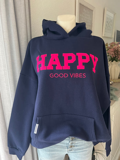 Hoody Happy Zwillingsherz Marine xl