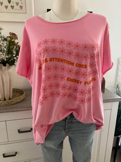 T Shirt  hinten länger mit Print