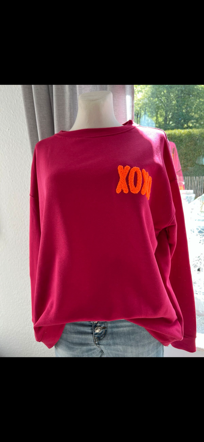 Xoxo Sweatshirt bordeauxrot