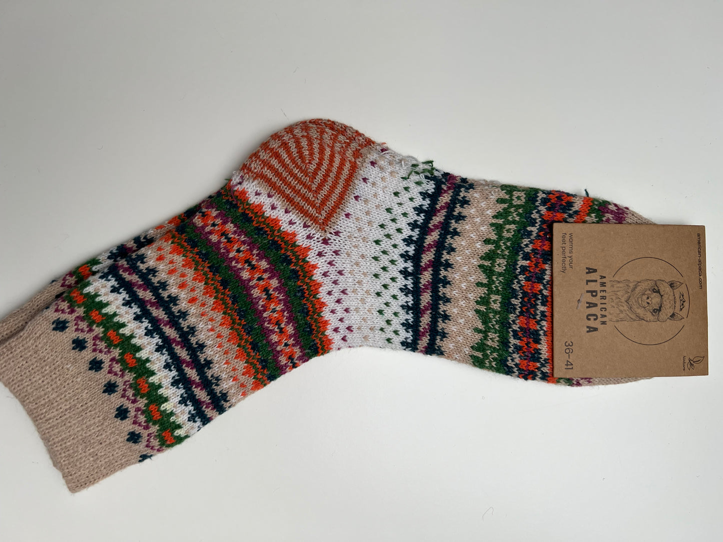 ✅Alpaca Socken Gr. 36-41 "Ethno bunt -