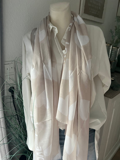 Schal Love mit Herzen