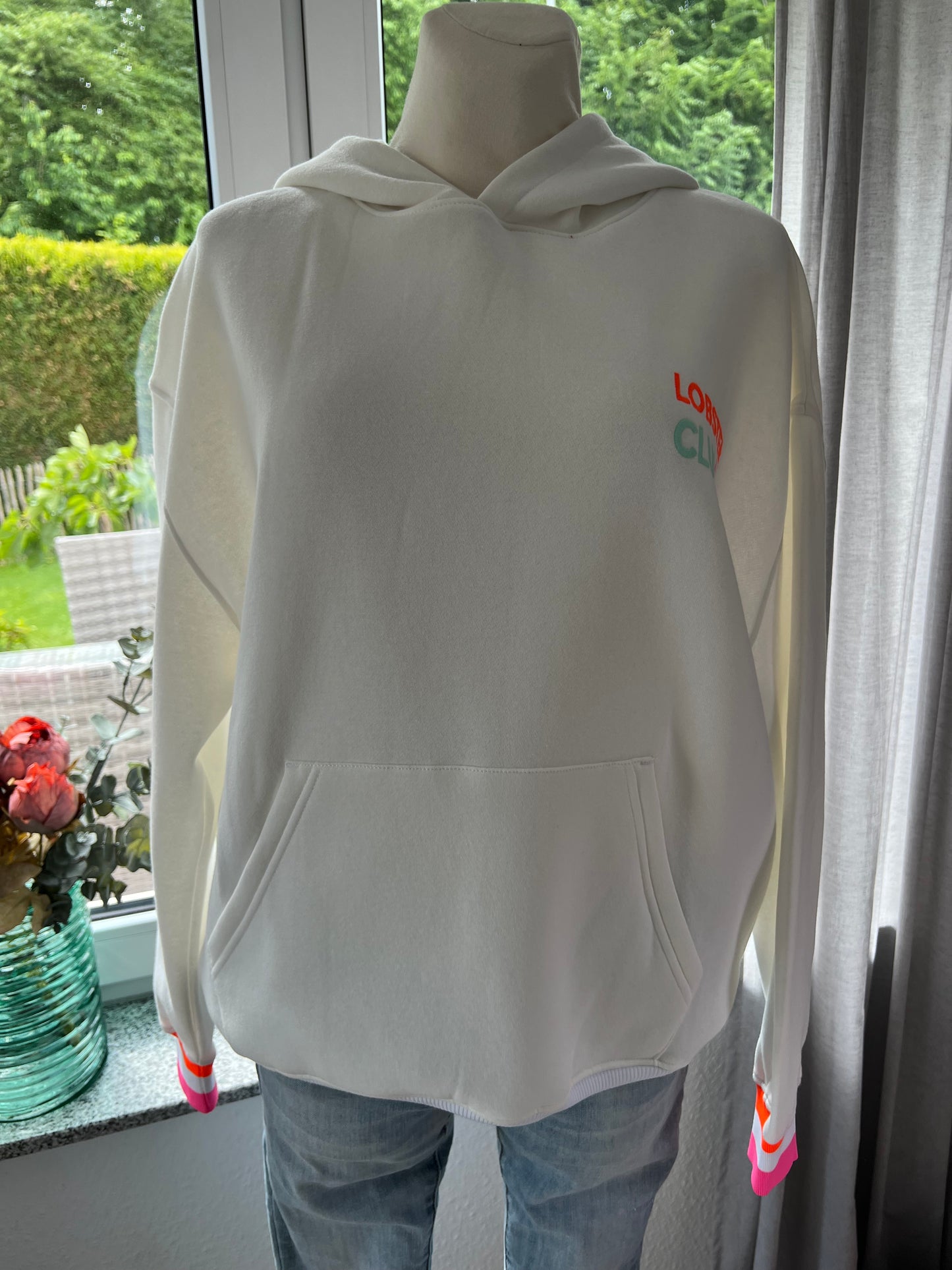 Hoodie Lobster Zwillingsherz wollweiss