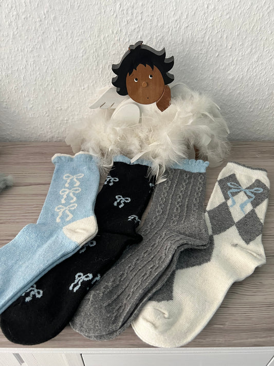 Socken hellblau grau Gr 35-40