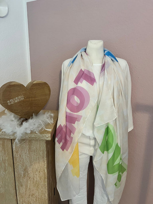 Schal Love beige