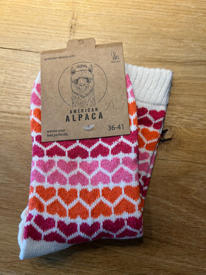 Alpaca Herz Socken Gr 36-41 JN26-8219 🦙