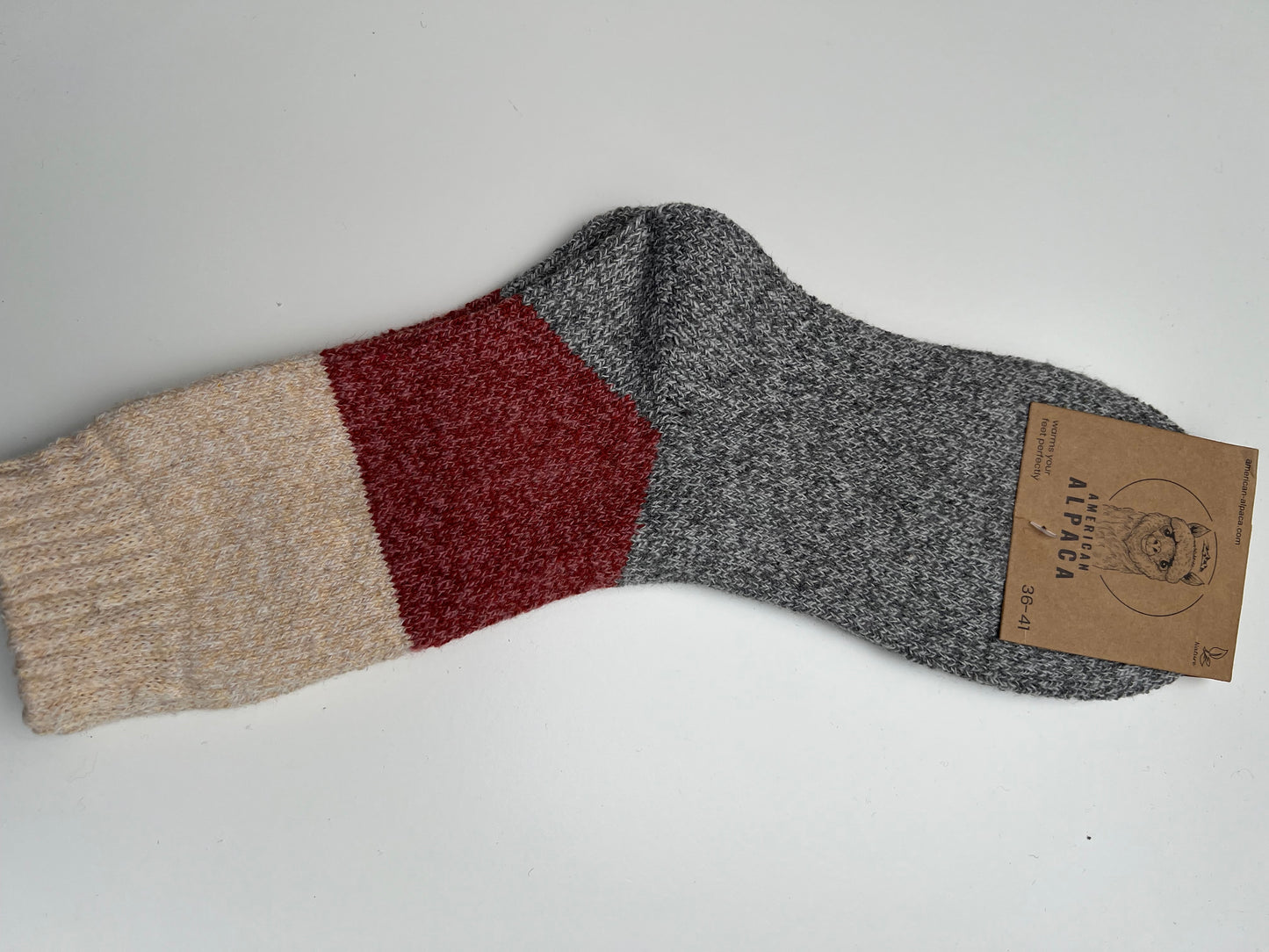 Alpaca Socken Gr. 36-41 "Dreifarbig" ❌