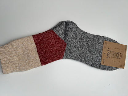 Alpaca Socken Gr. 36-41 "Dreifarbig" ❌