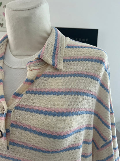 Strick Loungewear Set in pastellfarben