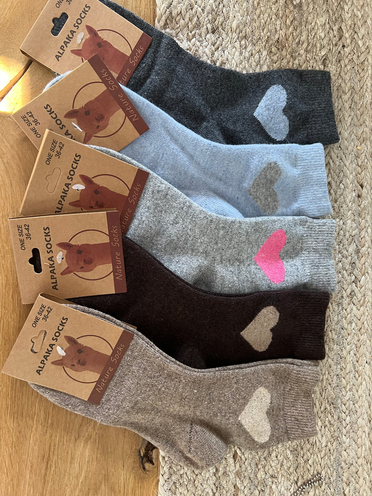 Alpaca Socken Gr 36-42 mit Herz ❤️