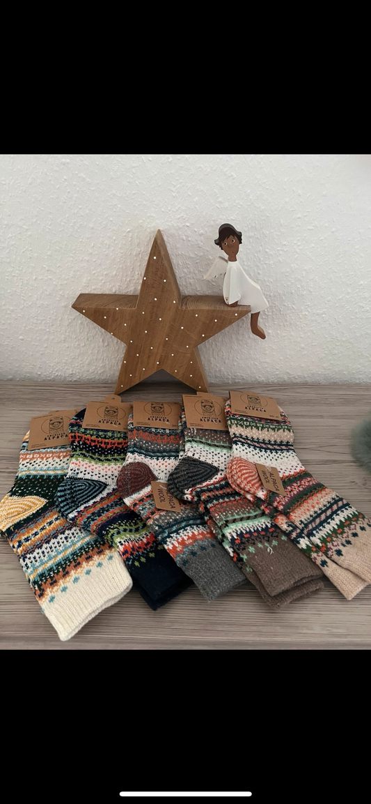 Alpaca Socken bunt Gr 36-41