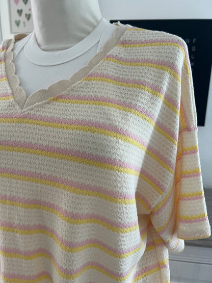 Strick Loungewear Set in pastellfarben
