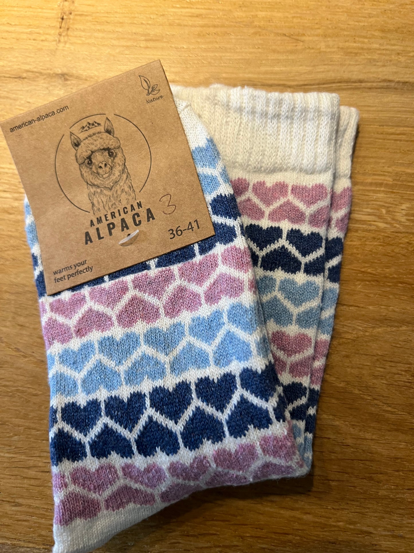 Alpaca Herz Socken Gr 36-41 JN26-8219 🦙
