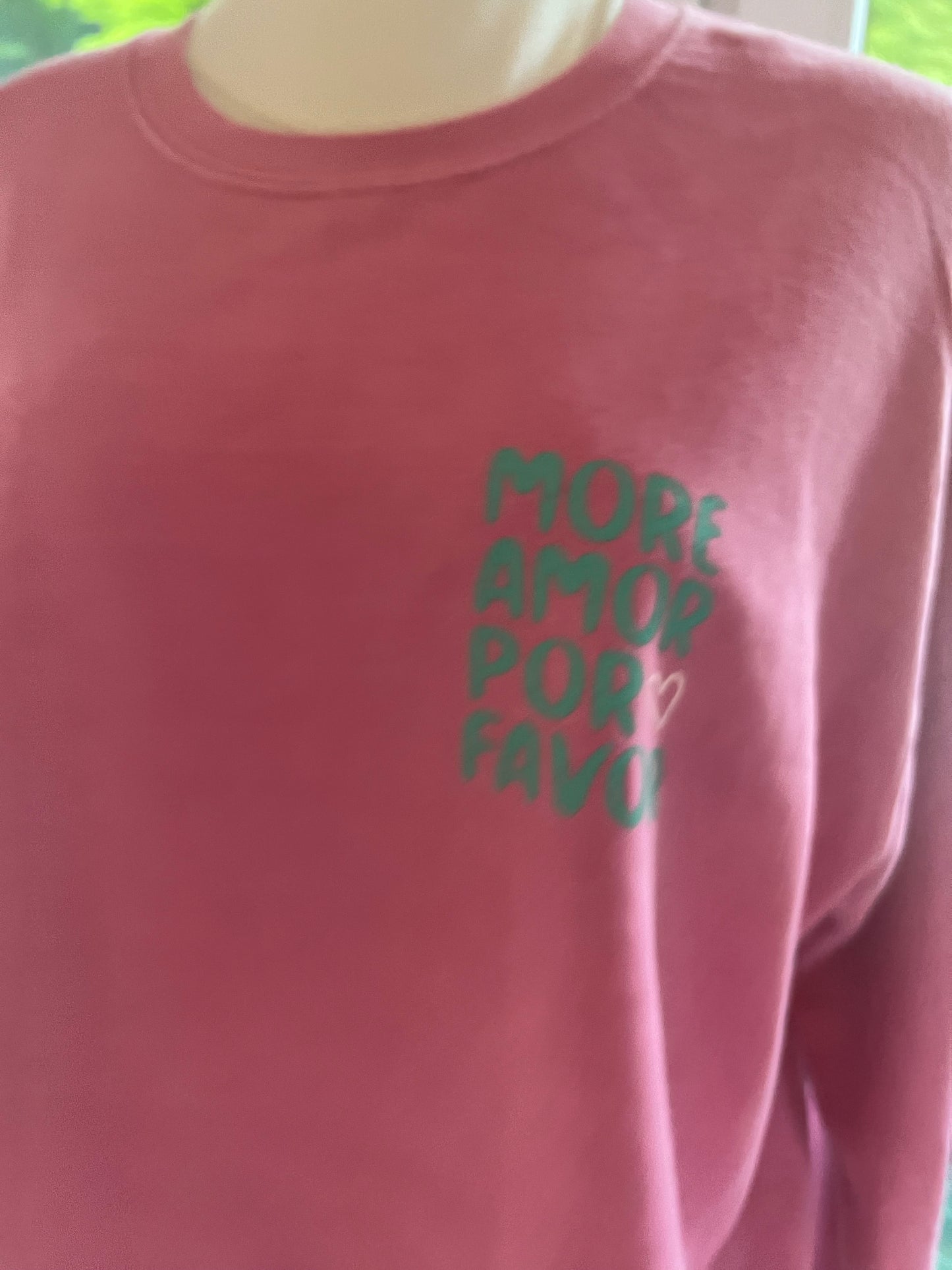 Sweatshirt more amore por favor in verschiedenen Farben