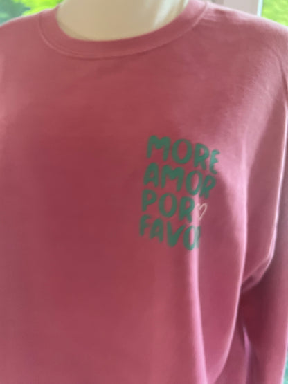 Sweatshirt more amore por favor in verschiedenen Farben