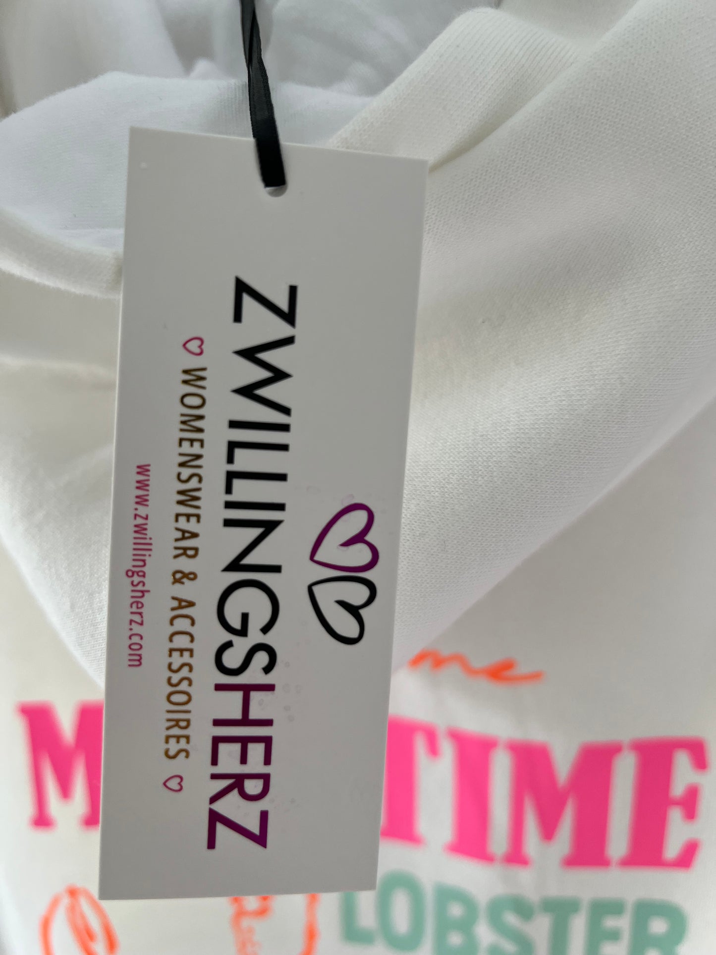 Hoodie Lobster Zwillingsherz wollweiss
