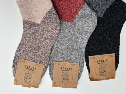 Alpaca Socken Gr. 36-41 "Dreifarbig" ❌
