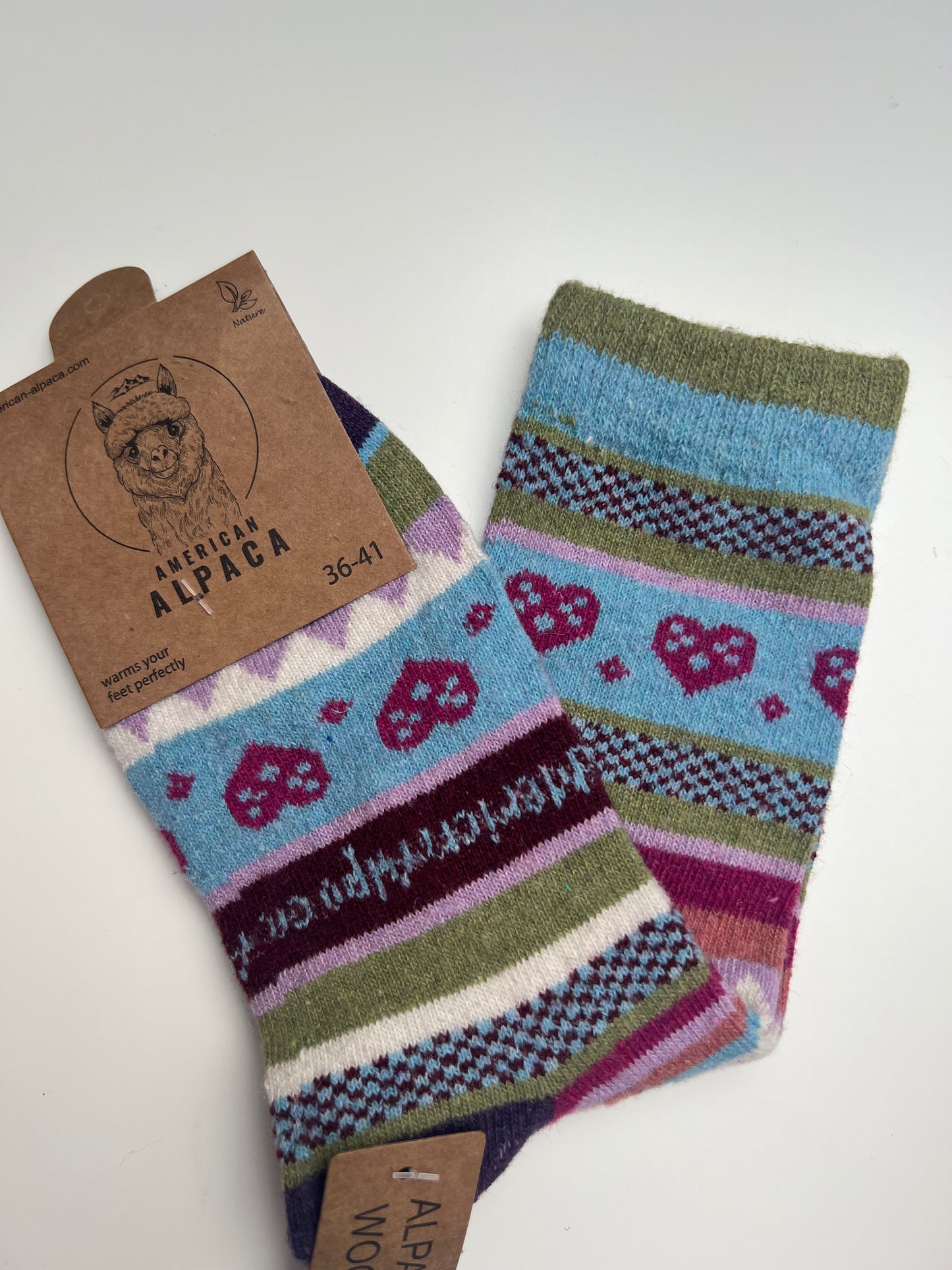Alpaca Socken Brezel Gr 36-41