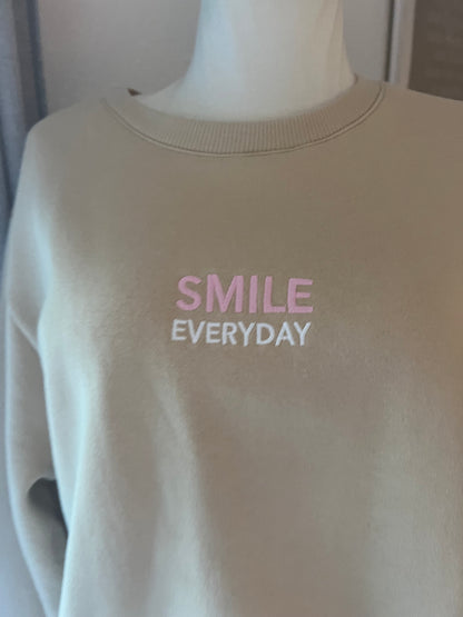 Sweatshirt Smile in Beige Zwillingsherz