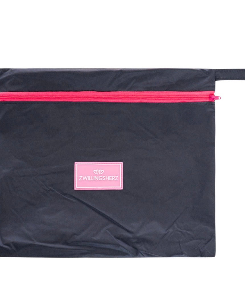 Oversized Regenmantel Zwillingsherz in blau