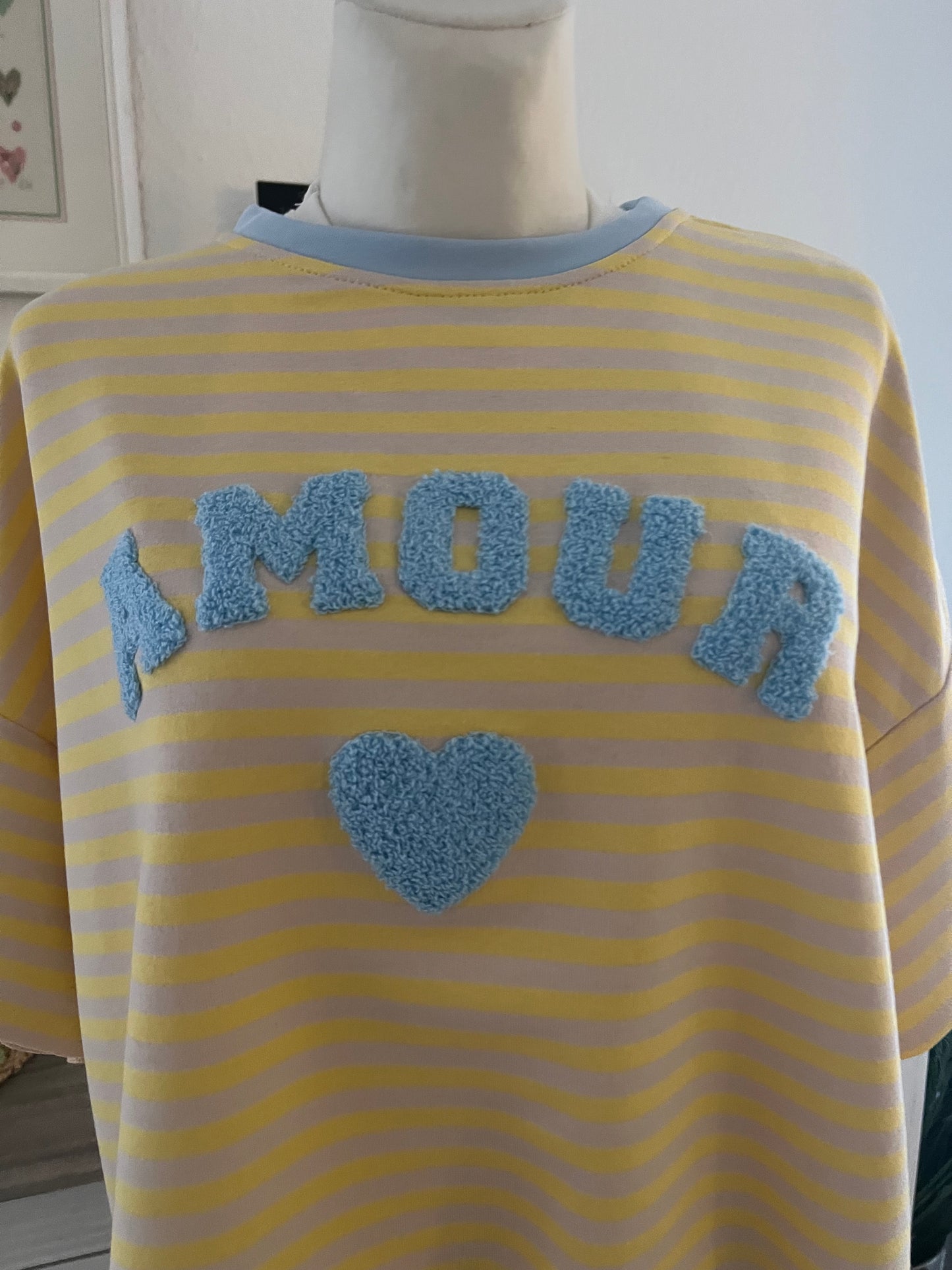 T Shirt Amour gestreift