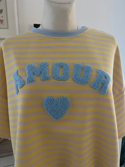 T Shirt Amour gestreift