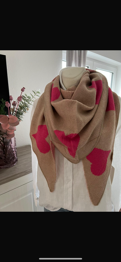 Dreieckschal "Cashmere mit Herz"