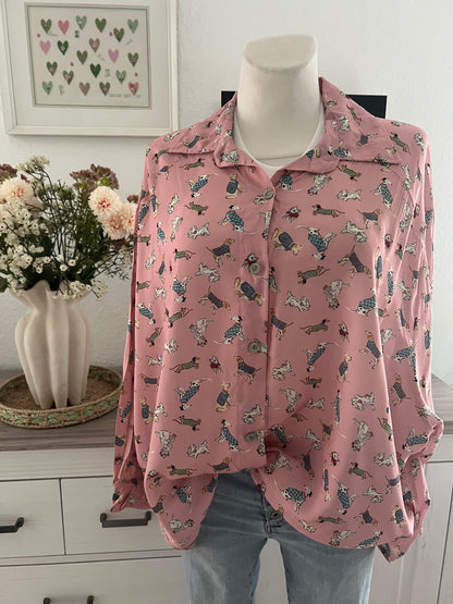Dog Oversized Sommerbluse in verschiedenen Farben