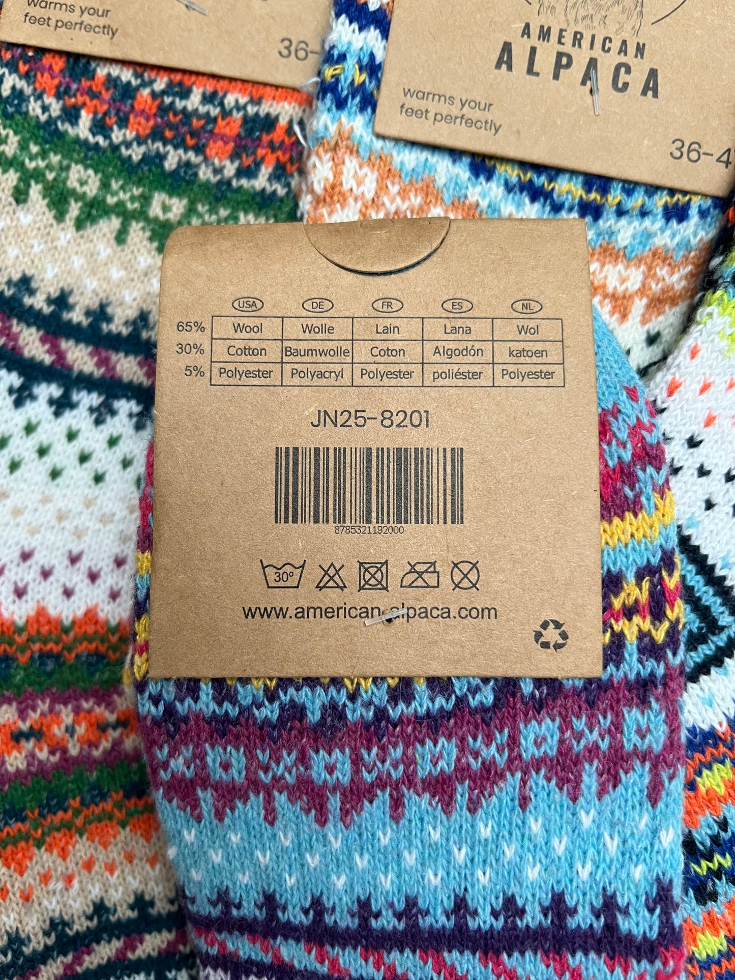✅Alpaca Socken Gr. 36-41 "Ethno bunt -