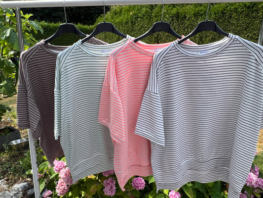 T Shirt gestreift hinten länger