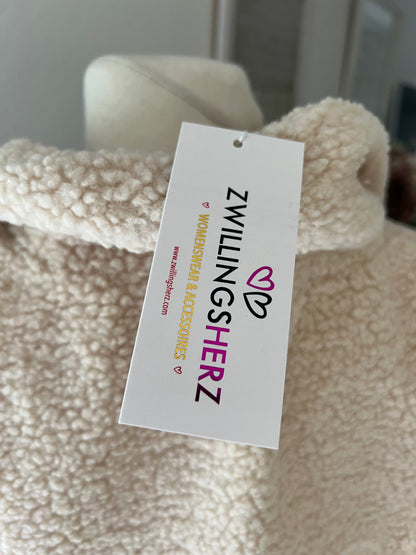 Teddy ZIP Jacke beige Zwillingsherz