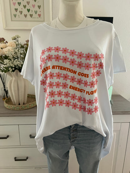 T Shirt  hinten länger mit Print