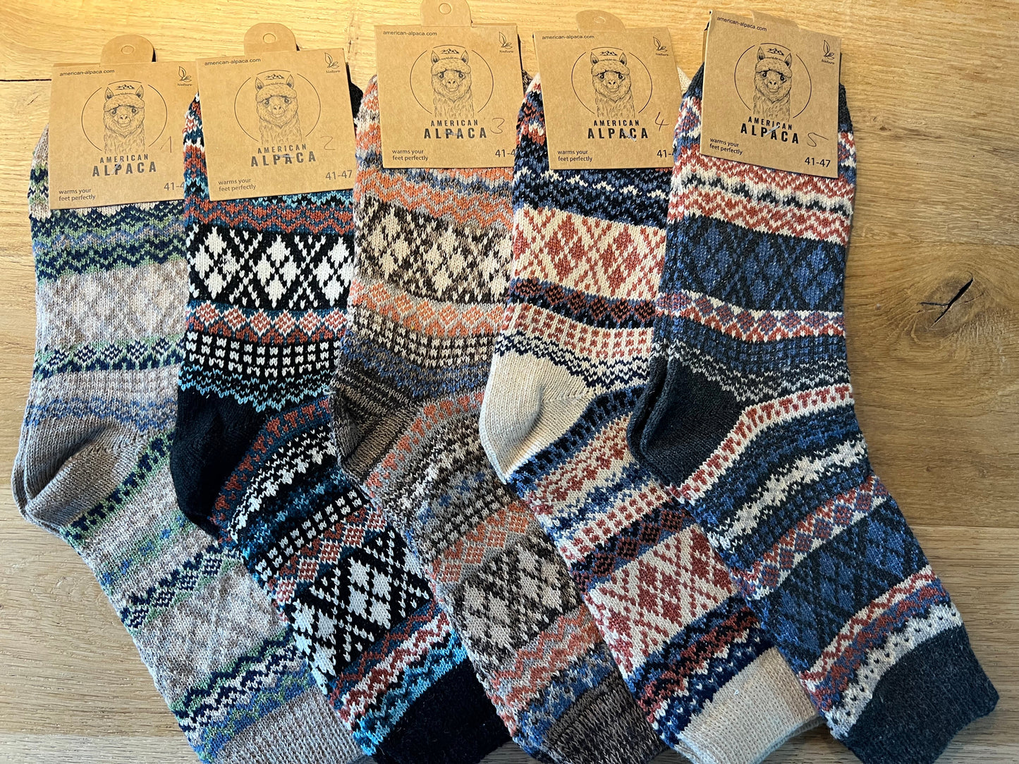 Alpaca Herren Ethno Socken Gr 41-47.  JN26-9203 🦙