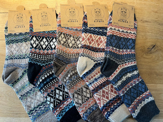 Alpaca Herren Ethno Socken Gr 41-47.  JN26-9203 🦙