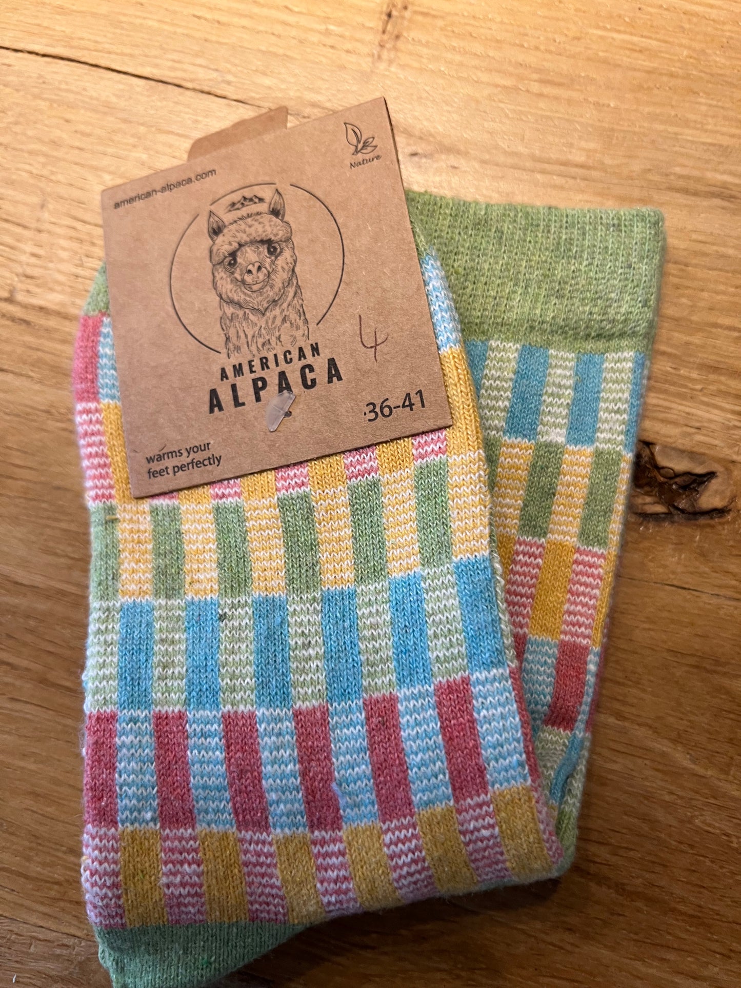 Alpaca Socken bunte Streifen Gr 36-41 JN26-8220 🦙