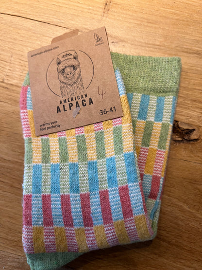 Alpaca Socken bunte Streifen Gr 36-41 JN26-8220 🦙